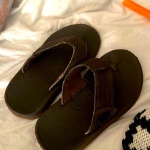 Rainbow boys flip flops